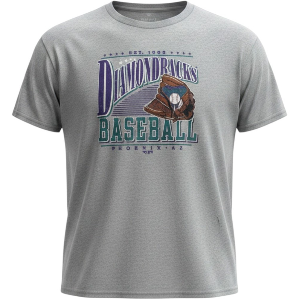 Arizona Diamondbacks Baseball T-Shirt 4XL Gray Fanatics NWT MLB Graphic Cotton